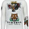 Sudaderas local fanatic | Sudadera Hombre Bordado - Mcgregor Tattoo - Blanco