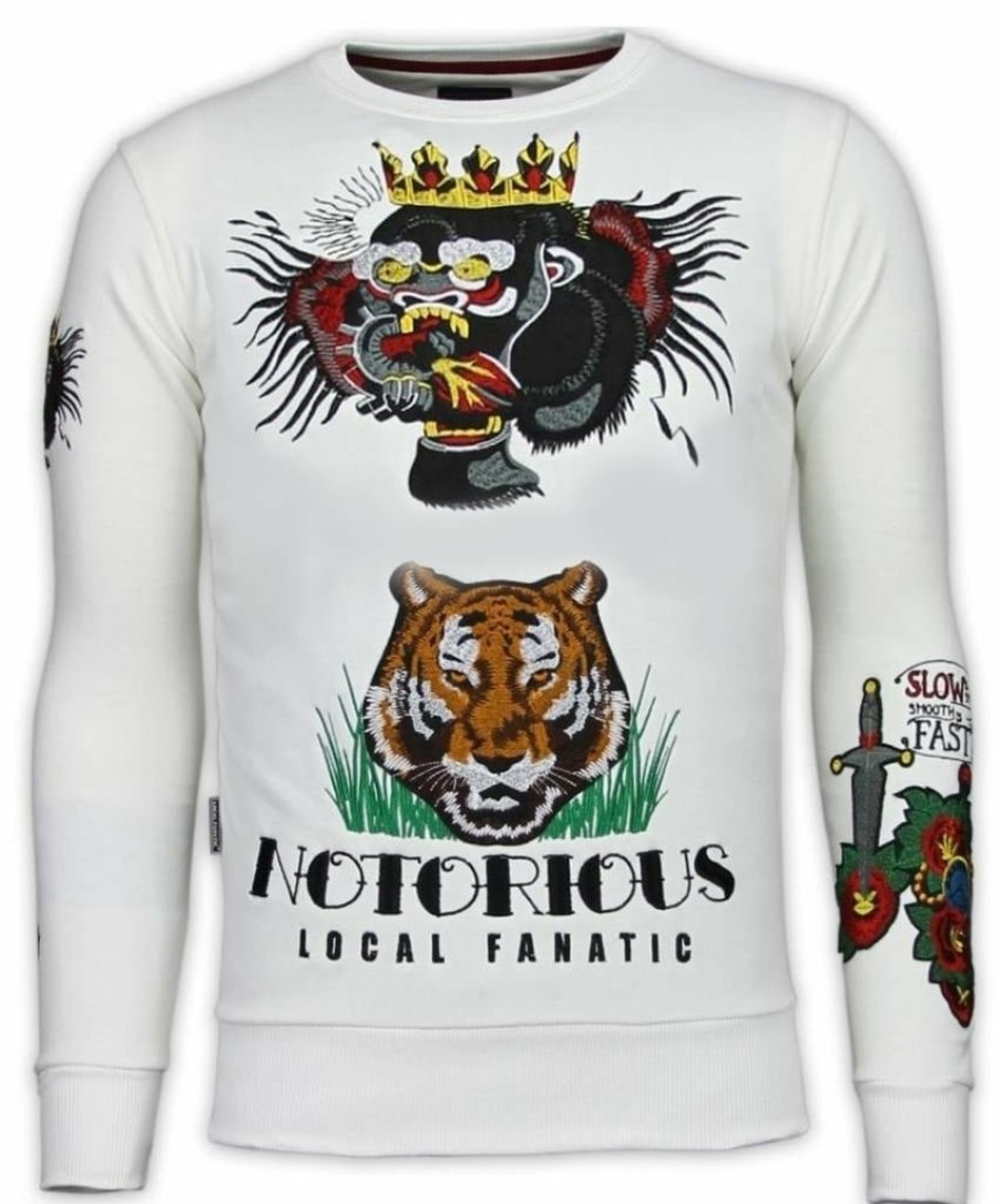 Sudaderas local fanatic | Sudadera Hombre Bordado - Mcgregor Tattoo - Blanco