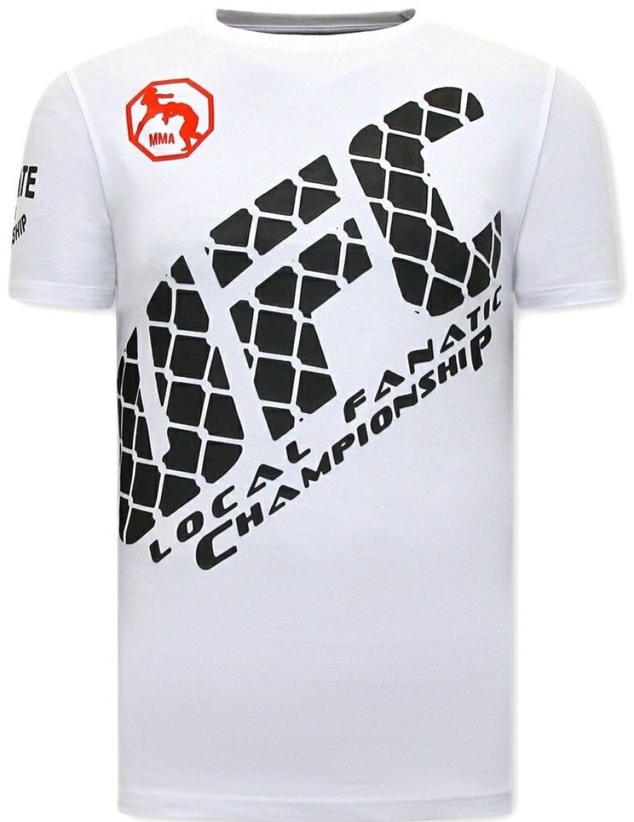 Camisetas local fanatic | Camiseta Hombre - Ufc Wire Fence - Blanco