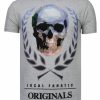 Camisetas local fanatic | Camiseta Hombre - Skull Originals - Gris