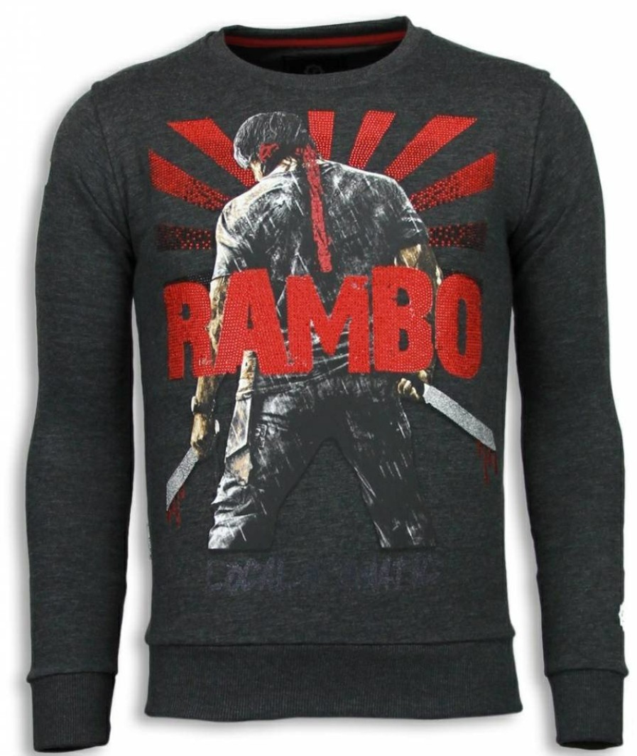 Sudaderas local fanatic | Sudadera Hombre - Rambo - Antracita