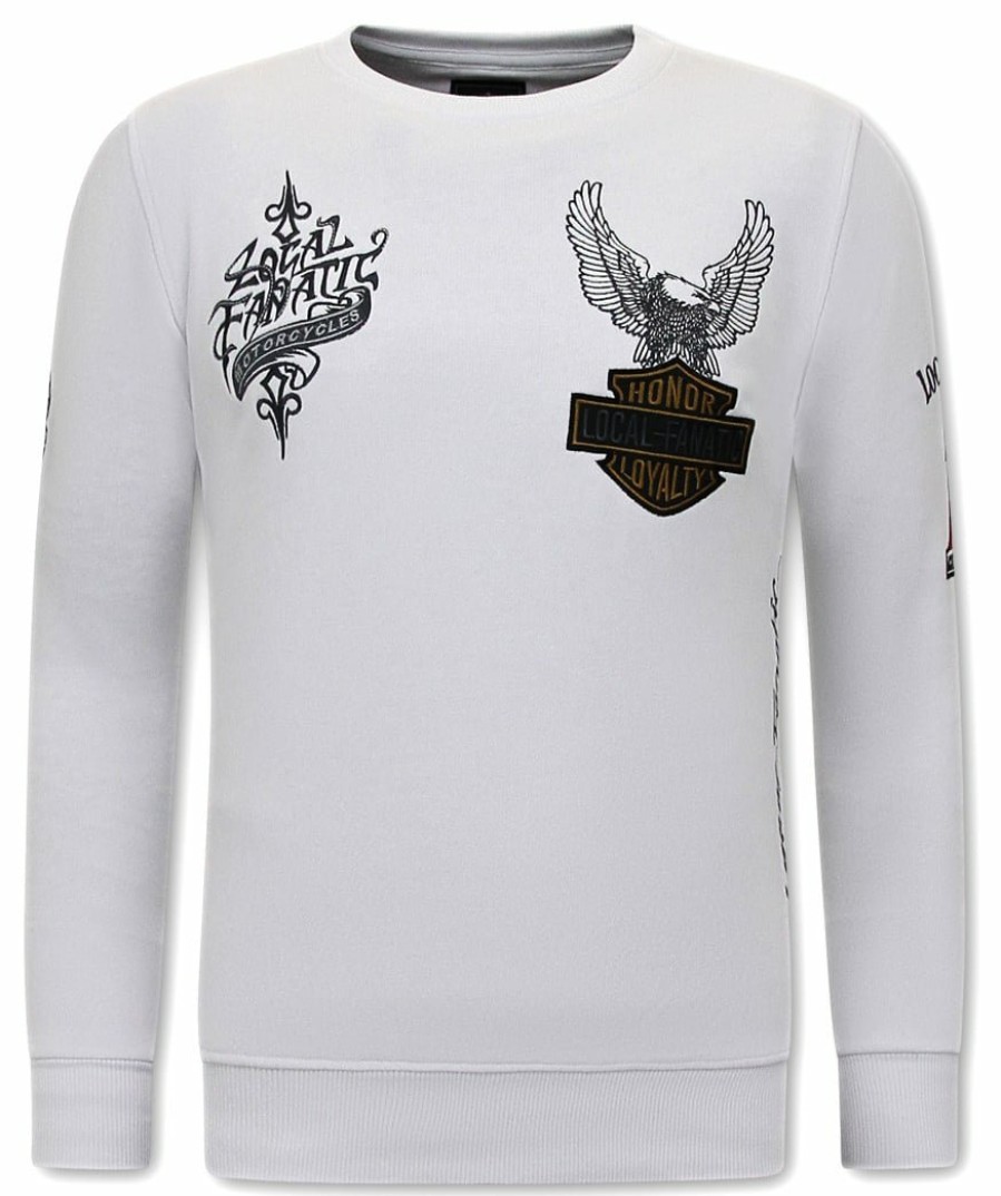 Sudaderas local fanatic | Sudadera Hombre - Mc Honor & Loyalty - Blanco