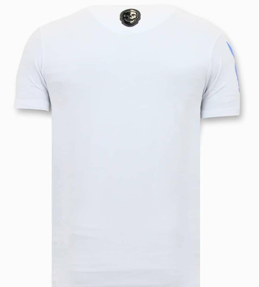 Camisetas local fanatic | Camiseta Hombre - Destroyed Playtoy - Blanco