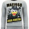 Sudaderas local fanatic | Sudadera Hombre -Cosa Nostra Mafioso - Gris