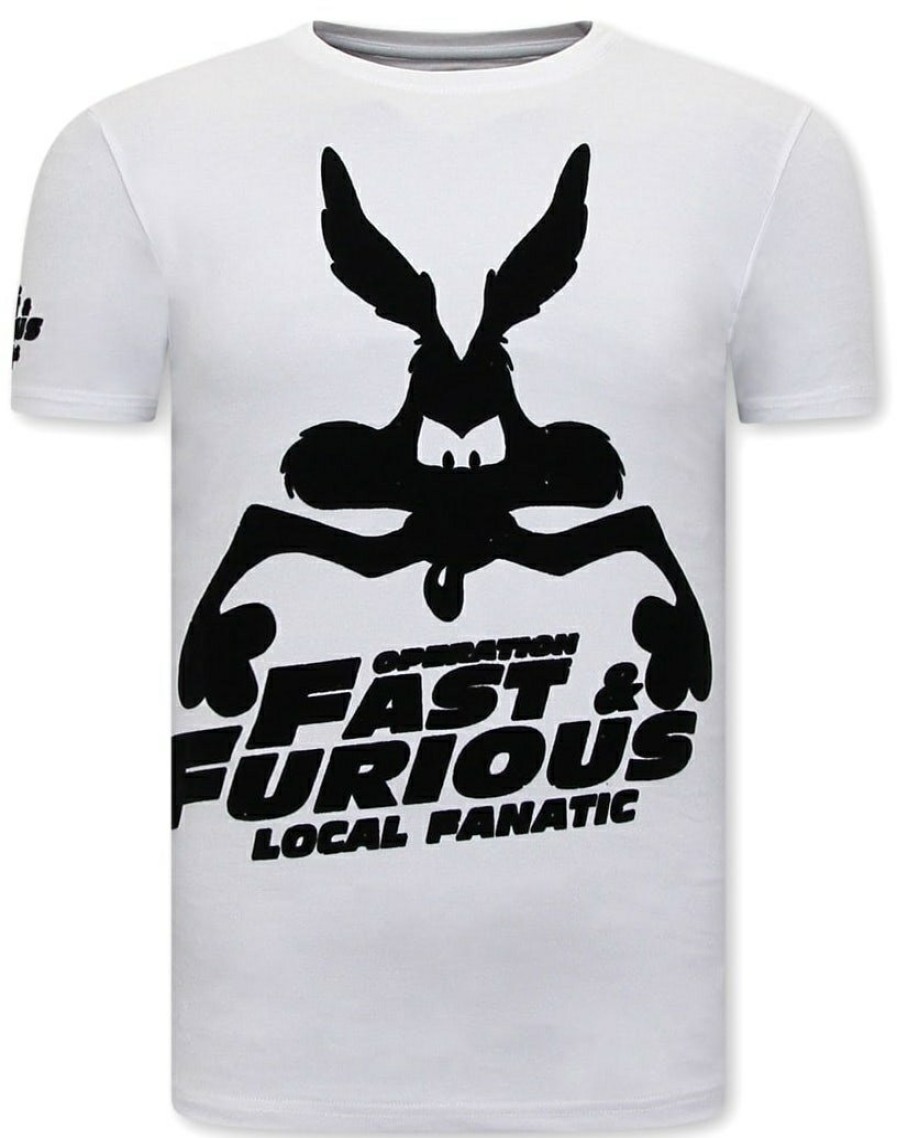 Camisetas local fanatic | Camiseta Hombre - Fast And Furious - Blanco