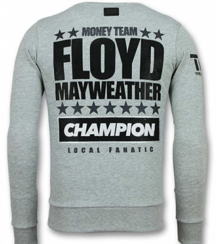 Sudaderas local fanatic | Sudadera Hombre - Money Team Champion - Gris