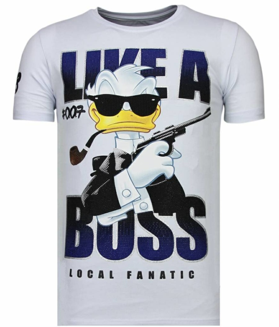 Camisetas local fanatic | Camiseta Hombre - Like A Boss - Blanco