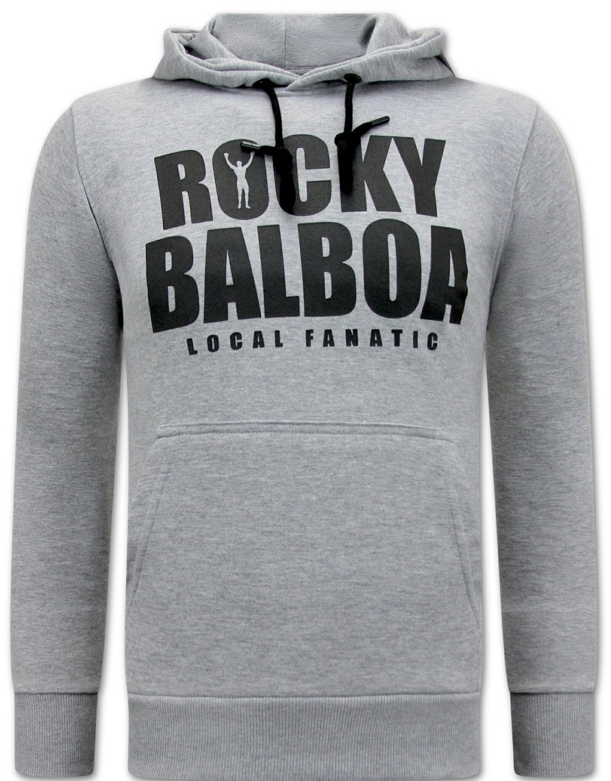 Sudaderas local fanatic | Sudadera Hombre - Rocky Balboa – Gris