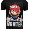 Camisetas local fanatic | Camiseta Hombre - Badass Fighter - Negro