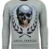 Sudaderas local fanatic | Sudadera Hombre - Skull Originals - Gris