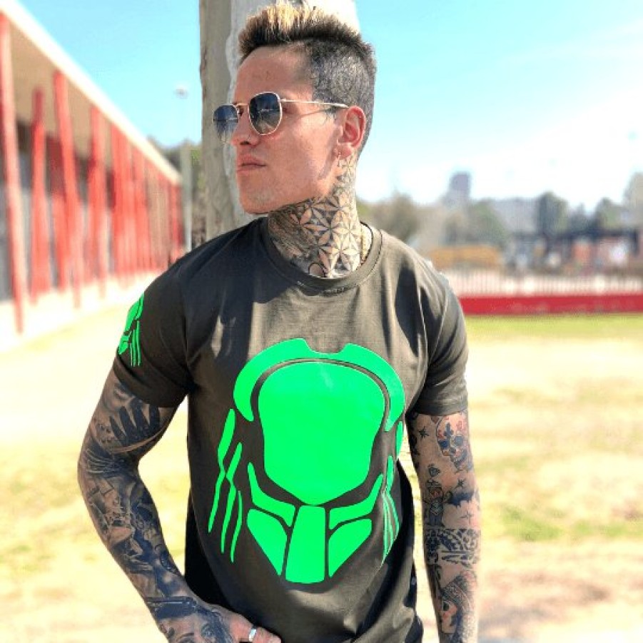 Camisetas local fanatic | Camiseta Hombre - Predator Neon - Verde