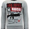 Sudaderas local fanatic | Sudadera Hombre -Los Jefes De Narcos - Gris