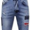 Pantalones Cortos local fanatic | Pantalones Cortos De Mezclilla Para Hombre - Slim Fit - 1042 - Azul