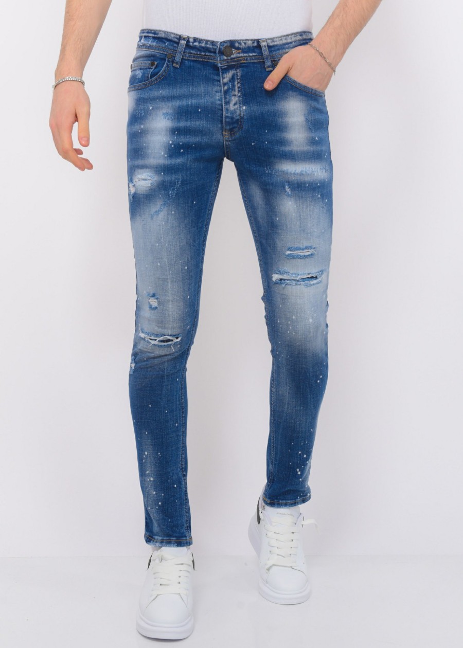 Vaqueros local fanatic | Blue Ripped Jeans Hombres - Slim Fit -1080- Azul