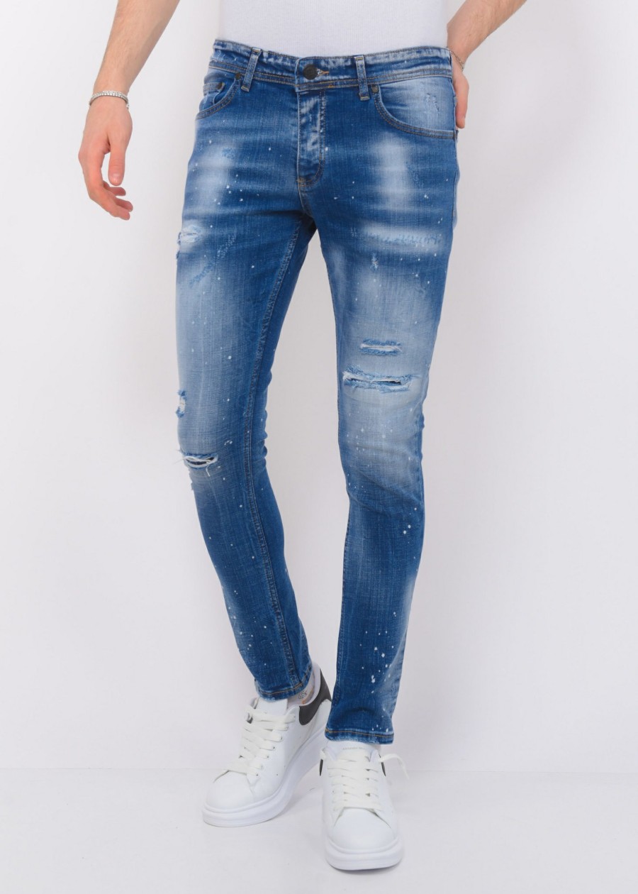 Vaqueros local fanatic | Blue Ripped Jeans Hombres - Slim Fit -1080- Azul