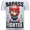 Camisetas local fanatic | Camiseta Hombre - Badass Fighter - Blanco