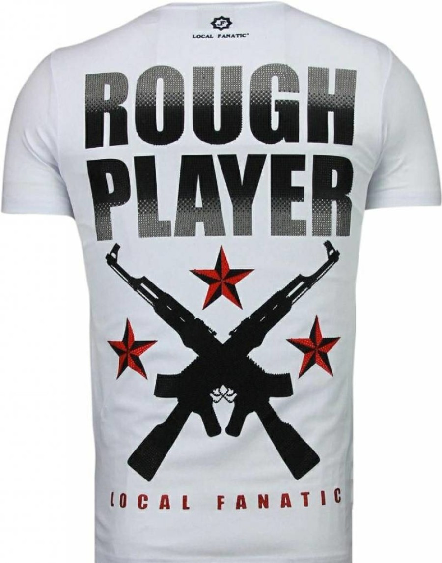 Camisetas local fanatic | Camiseta Hombre - Rough Player - Blanco