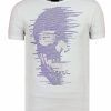 Camisetas local fanatic | Camiseta Hombre - Rhinestone Skull - Blanco