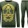 Chandals local fanatic | Chandal Hombres- Golden Skull Embroidery - Verde