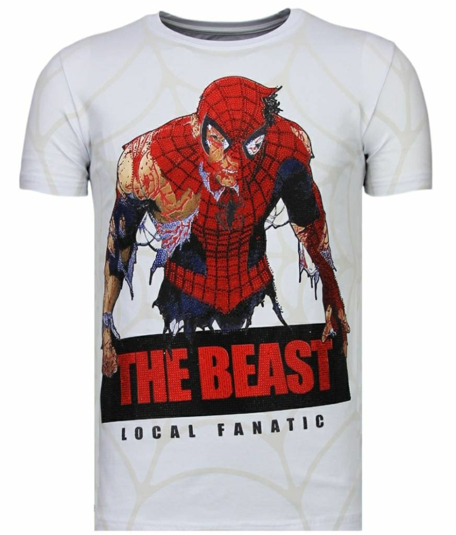 Camisetas local fanatic | Camiseta Hombre - The Beast Spider - Blanco