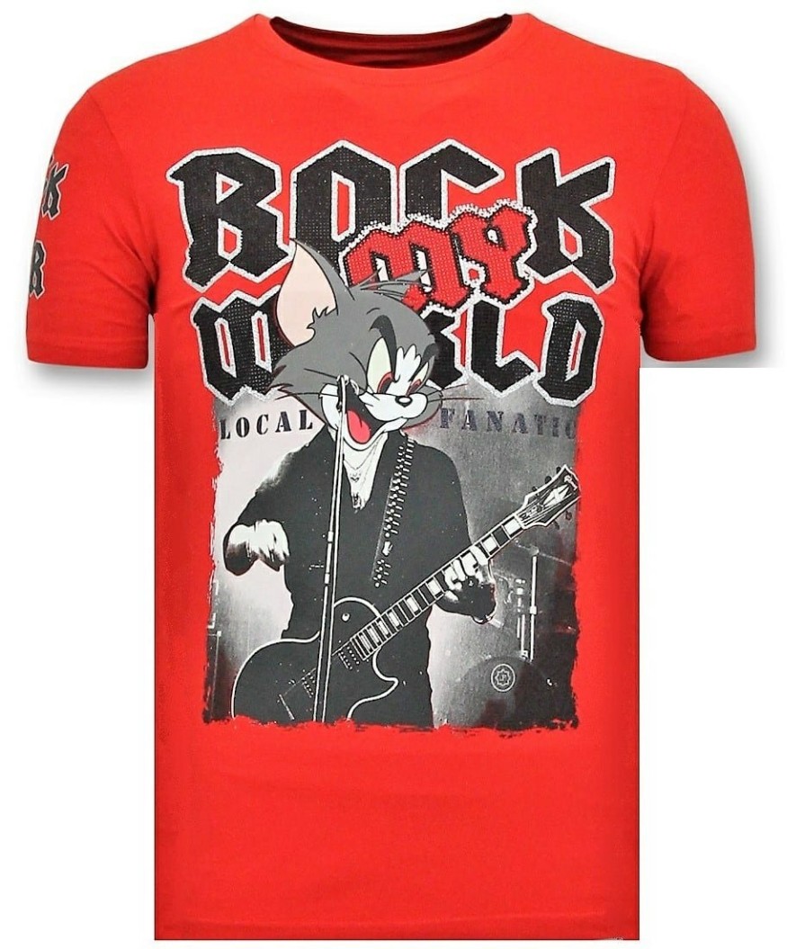 Camisetas local fanatic | Camiseta Hombre - Tomcat Rock My World - Rojo