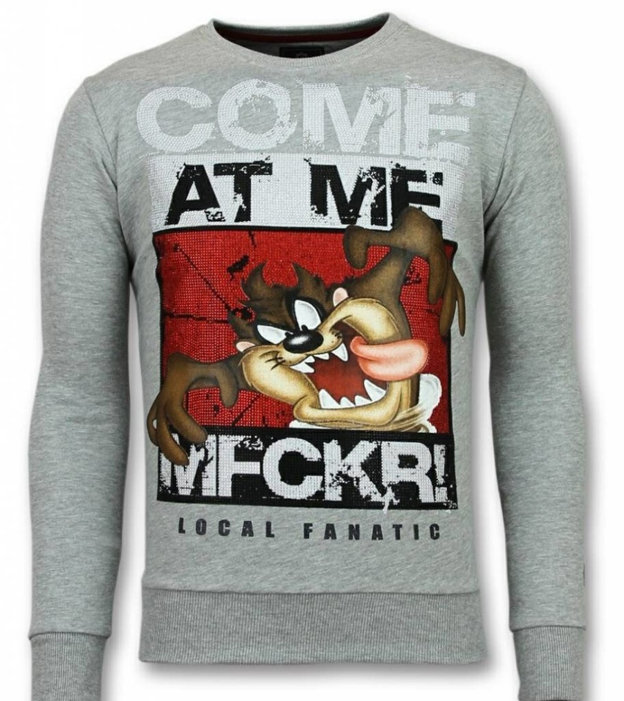 Sudaderas local fanatic | Sudadera Hombre - Mfckr! - Gris