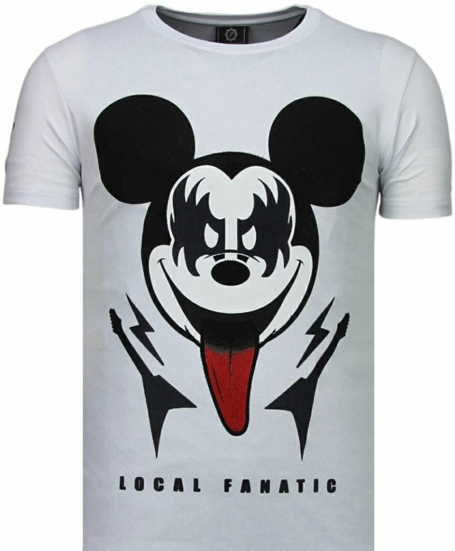 Camisetas local fanatic | Camiseta Hombre - Kiss My Mickey - Blanco