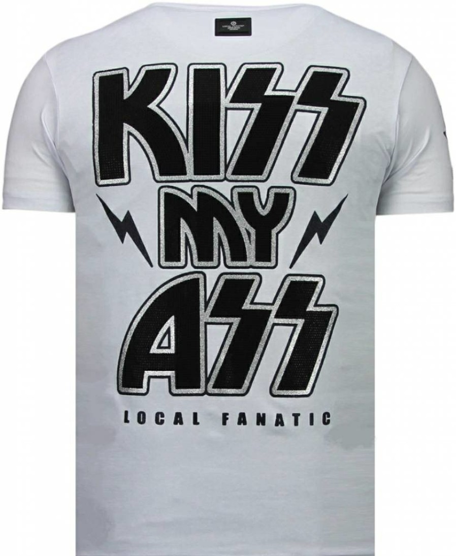 Camisetas local fanatic | Camiseta Hombre - Kiss My Mickey - Blanco