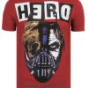 Camisetas local fanatic | Camiseta Hombre - Hero Mask - Burdeos