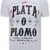 Camisetas local fanatic | Camiseta Hombre - Plata O Plomo - Blanco