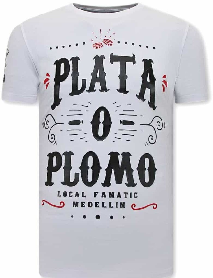 Camisetas local fanatic | Camiseta Hombre - Plata O Plomo - Blanco