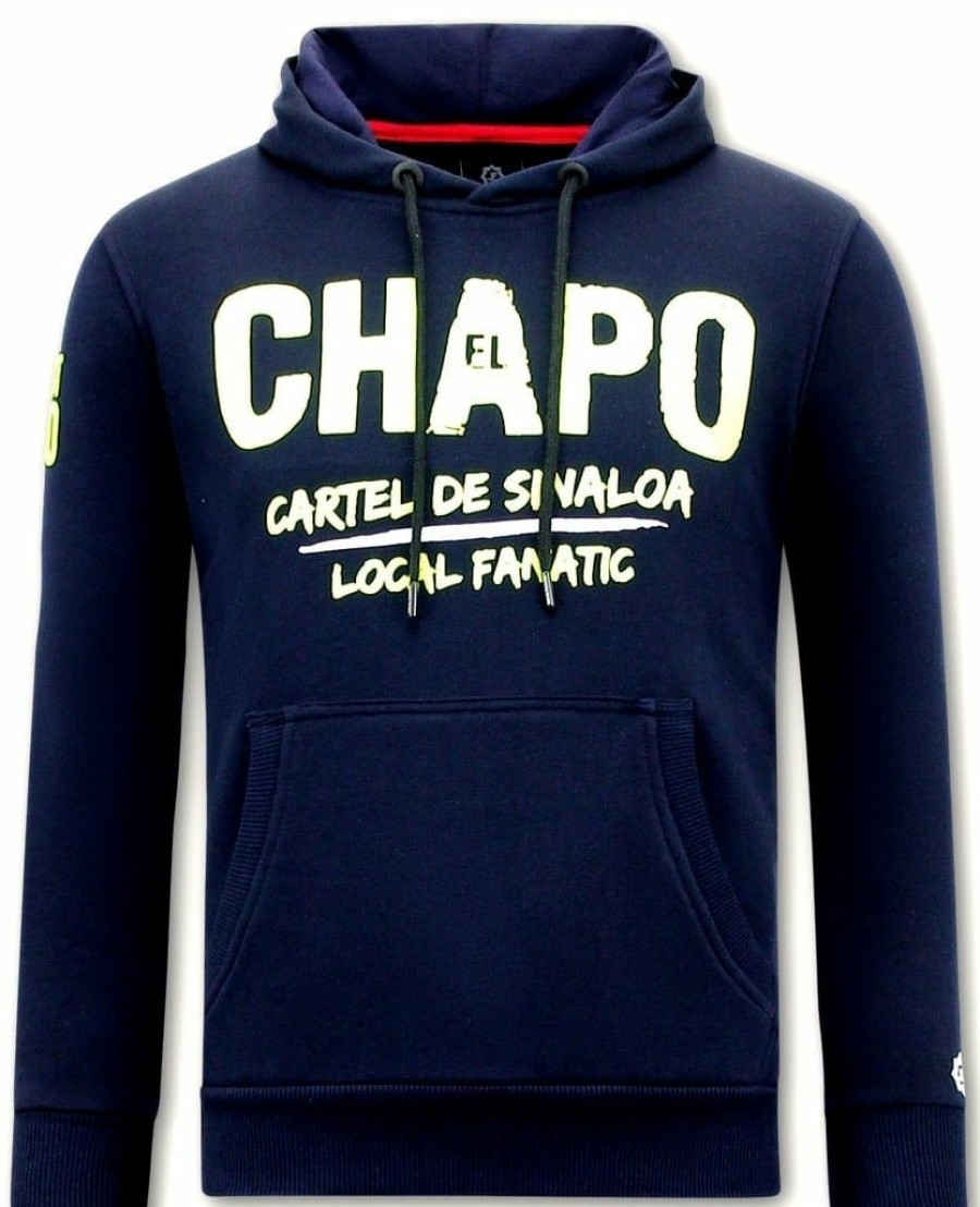 Sudaderas local fanatic | Hombres Con Capucha - El Chapo - Azul