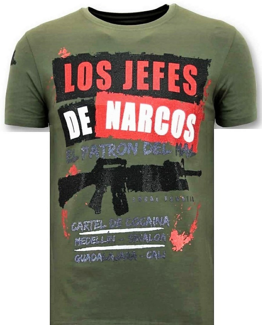 Camisetas local fanatic | Camiseta Hombre - Los Jefes De Narcos - Verde