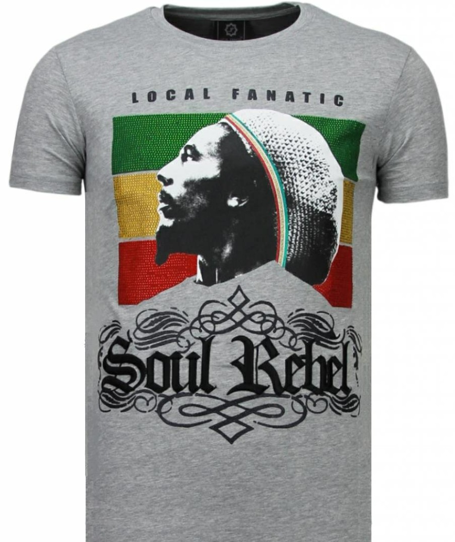 Camisetas local fanatic | Camiseta Hombre - Soul Rebel - Gris