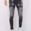 Vaqueros local fanatic | Distressed Jeans Hombre - Slim Fit -1087- Negro