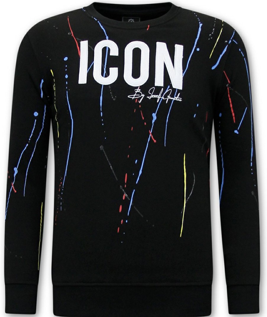 Chandals local fanatic | Chandal Hombres- Icon Painted - Negro