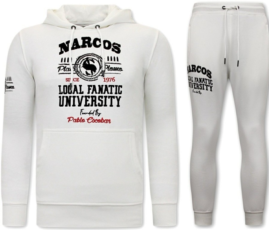 Chandals local fanatic | Chandal Hombres- Narcos University - Blanco