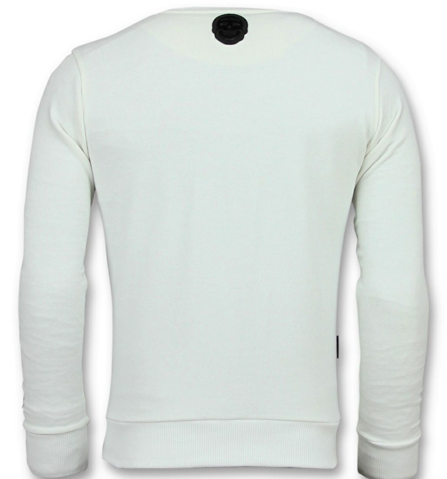 Sudaderas local fanatic | Sudadera Hombre - Icons Vertical - Blanco