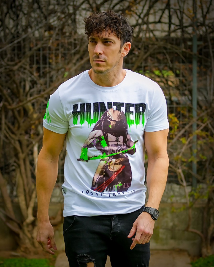 Camisetas local fanatic | Camiseta Hombre - Predator Hunter - Blanco