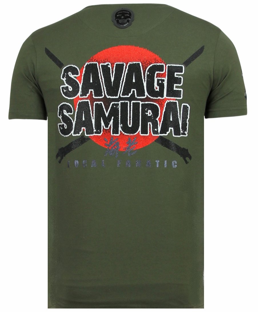 Camisetas local fanatic | Camiseta Hombre - Savage Samurai - Verde