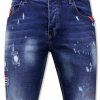 Pantalones Cortos local fanatic | Pantalones Cortos De Mezclilla Para Hombre - Slim Fit - 1030 - Azul