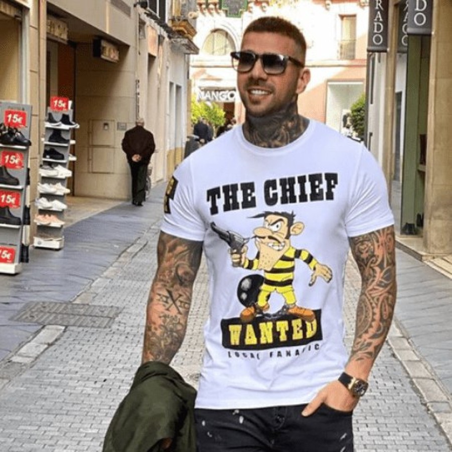 Camisetas local fanatic | Camiseta Hombre - Dalton The Chief - Blanco