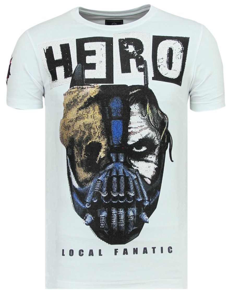 Camisetas local fanatic | Camiseta Hombre - Hero Mask - Blanco