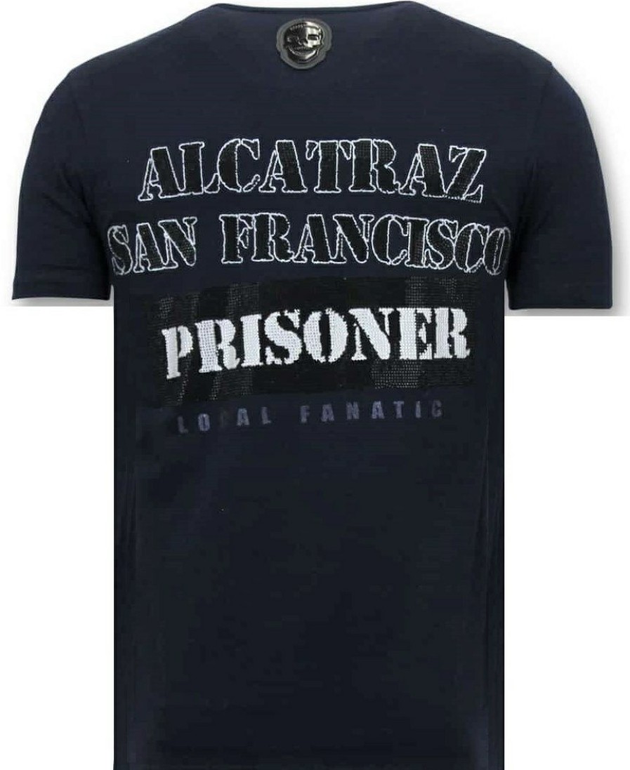 Camisetas local fanatic | Camiseta Hombre - Alcatraz Prisoner - Azul