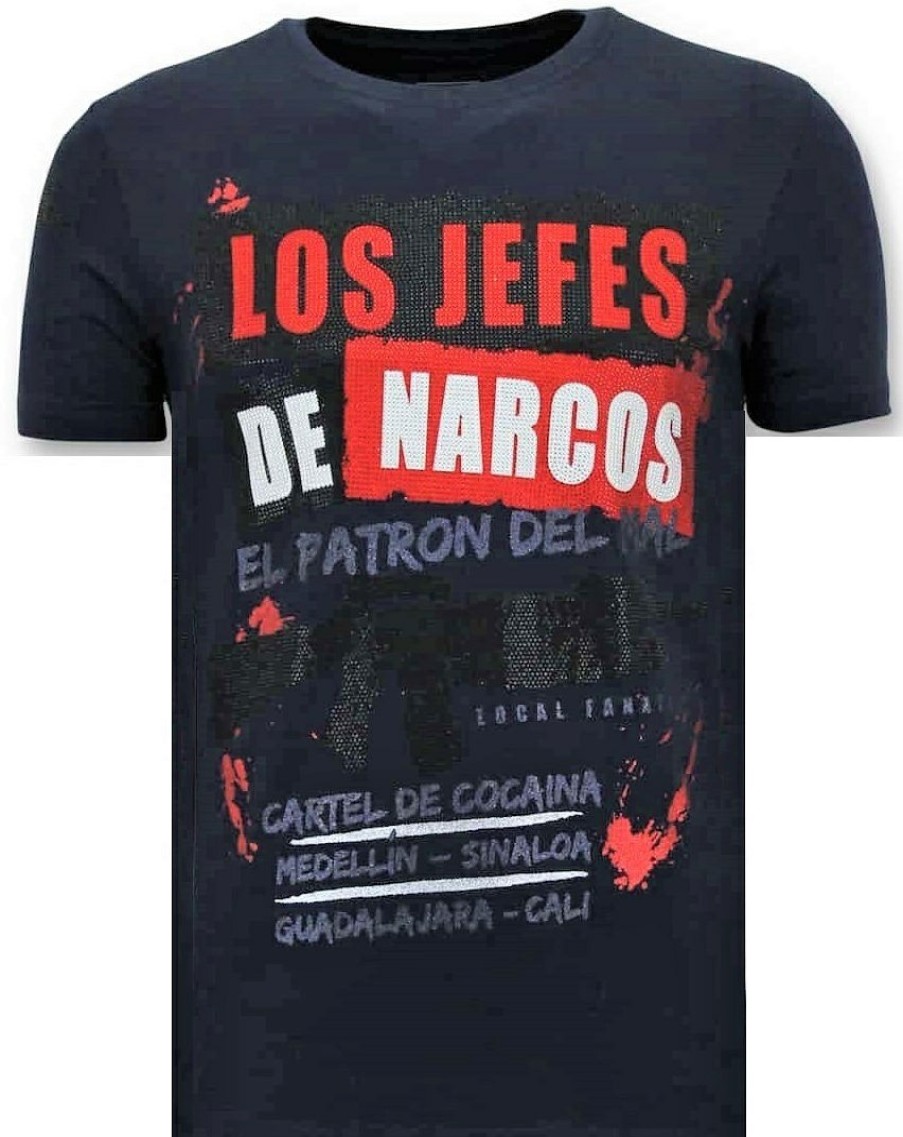 Camisetas local fanatic | Camiseta Hombre - Los Jefes De Narcos - Azul