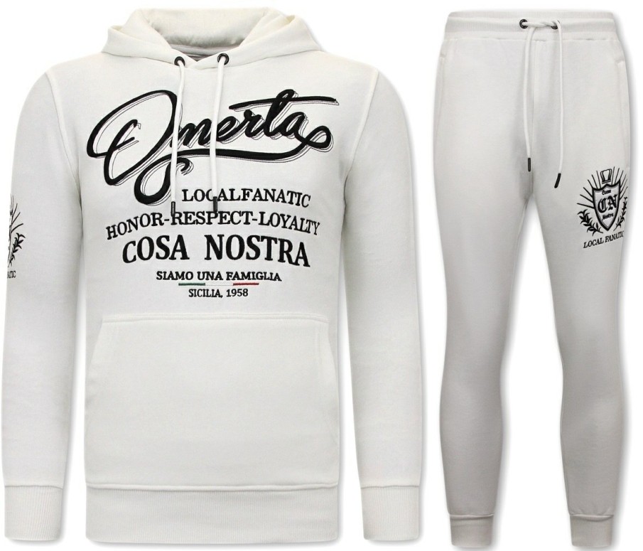 Chandals local fanatic | Chandal Hombres- Omerta, Cosa Nostra - Blanco