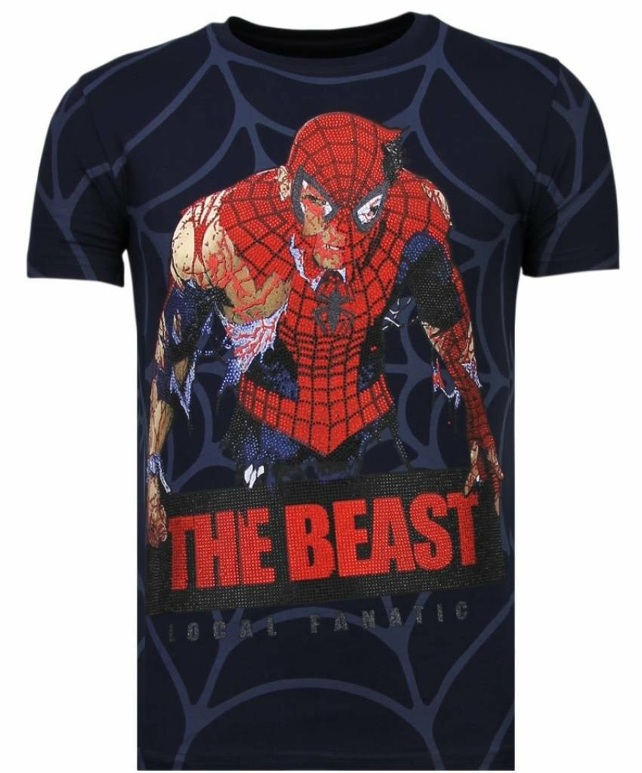 Camisetas local fanatic | Camiseta Hombre - The Beast Spider - Azul