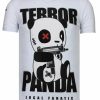 Camisetas local fanatic | Camiseta Hombre - Terror Panda - Blanco