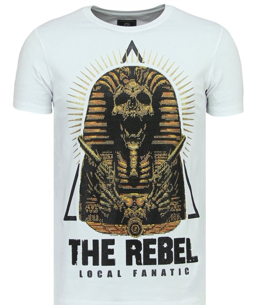 Camisetas local fanatic | Camiseta Hombre - Rebel Pharaoh - Blanco