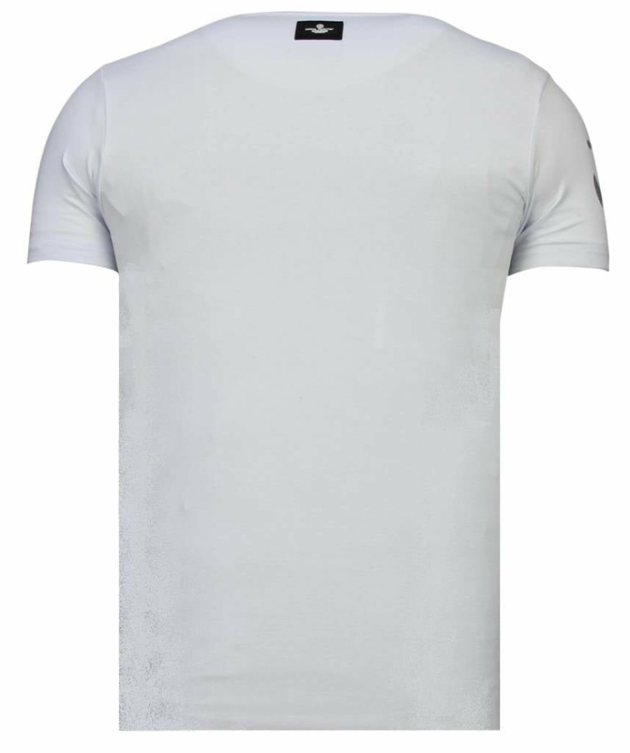 Camisetas local fanatic | Camiseta Hombre - Iron Man - Blanco